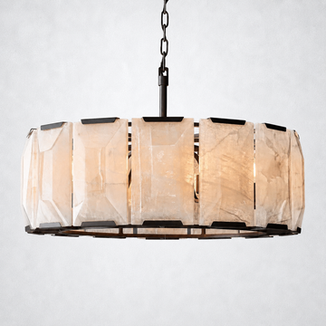 Ellington Calcite Round Chandelier 31"