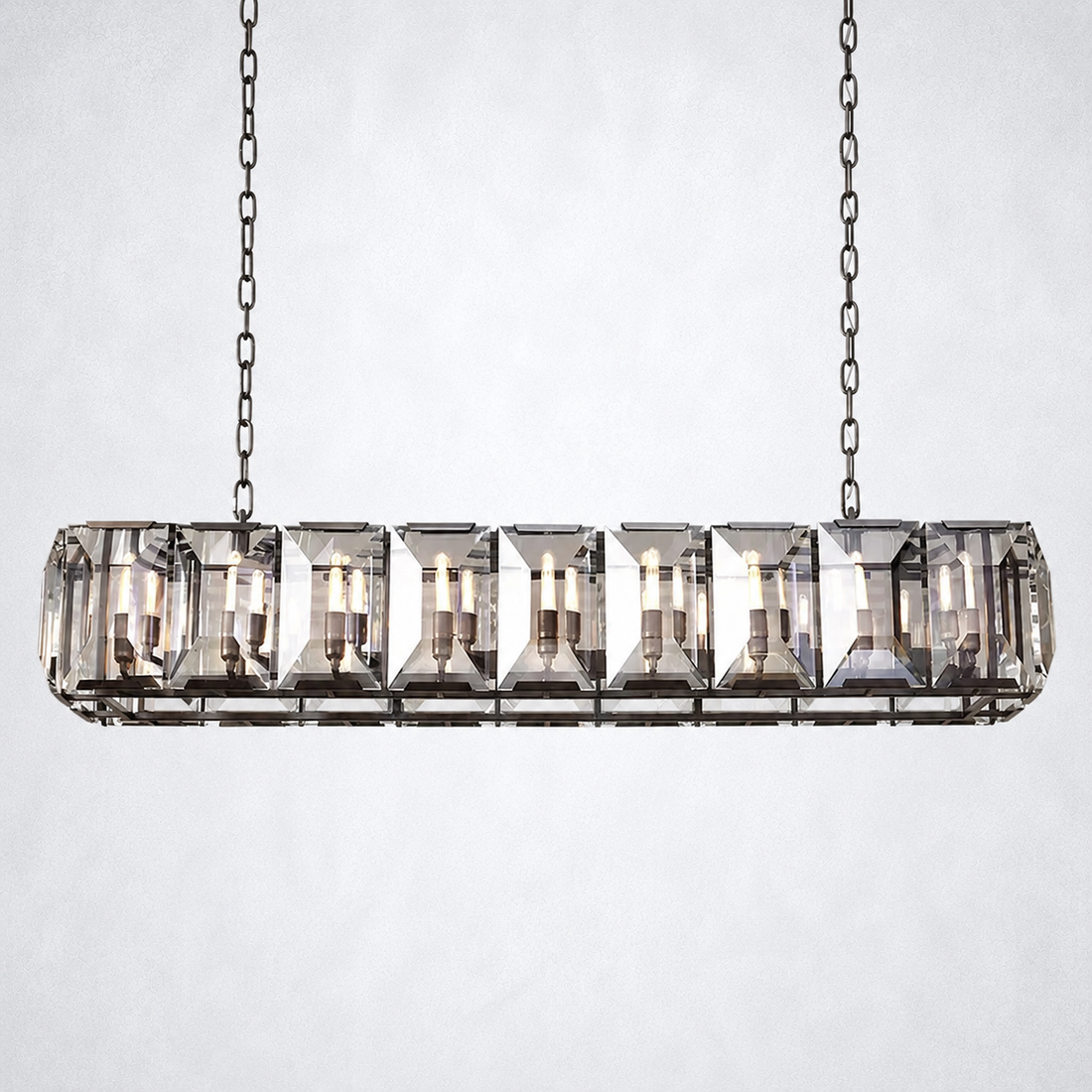 Ellington Crystal Rectangular Chandelier 62"