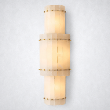 Sorella Alabaster Grand Round Sconce