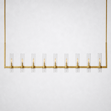 Ravella Modern Fashion Glass Linear Chandelier 71''