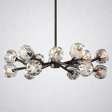 Meridian Clear Crystal Chandelier 36"