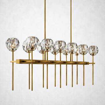 Meridian Cristal Double Linear Chandelier 60" Clear