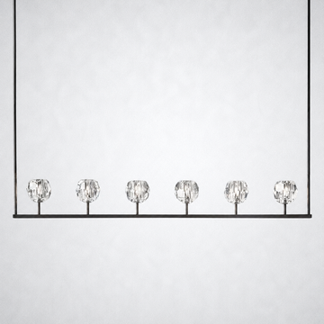 Meridian Cristal Linear Chandelier Clear 60"