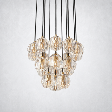 Meridian Crystal Cluster Chandelier 19"