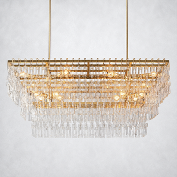 Riviera 3-Tier Rectangle Chandelier 60"