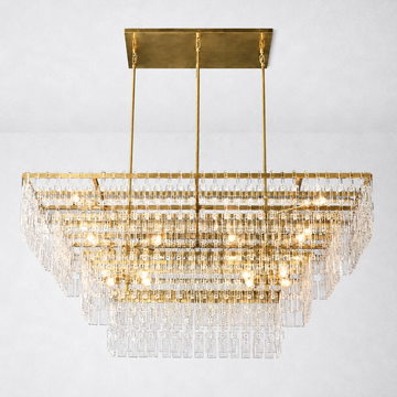 Riviera 4-Tier Rectangle Chandelier 72"