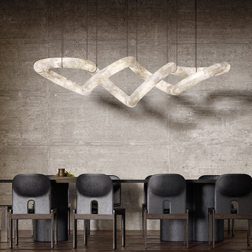 Nocturne Symmetrical Alabaster Chandelier