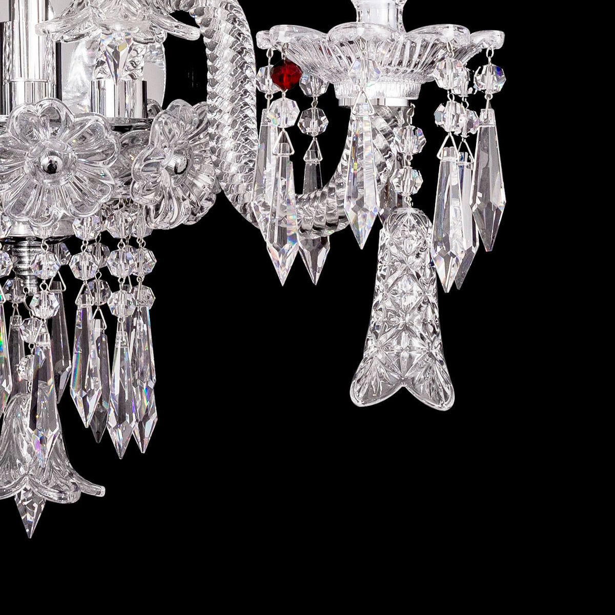 Elegance Candle Baccarat Crystal Wall Sconce With Bell-Lamp Modern