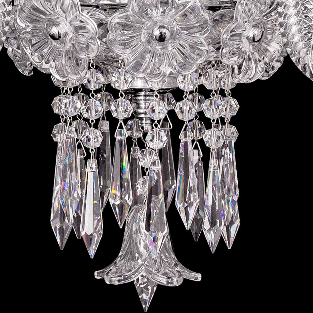 Elegance Candle Baccarat Crystal Wall Sconce With Bell-Lamp Modern