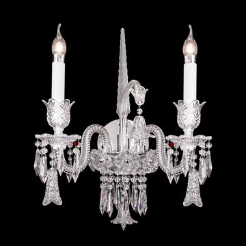 Elegance Candle Baccarat Crystal Wall Sconce With Bell-Lamp Modern