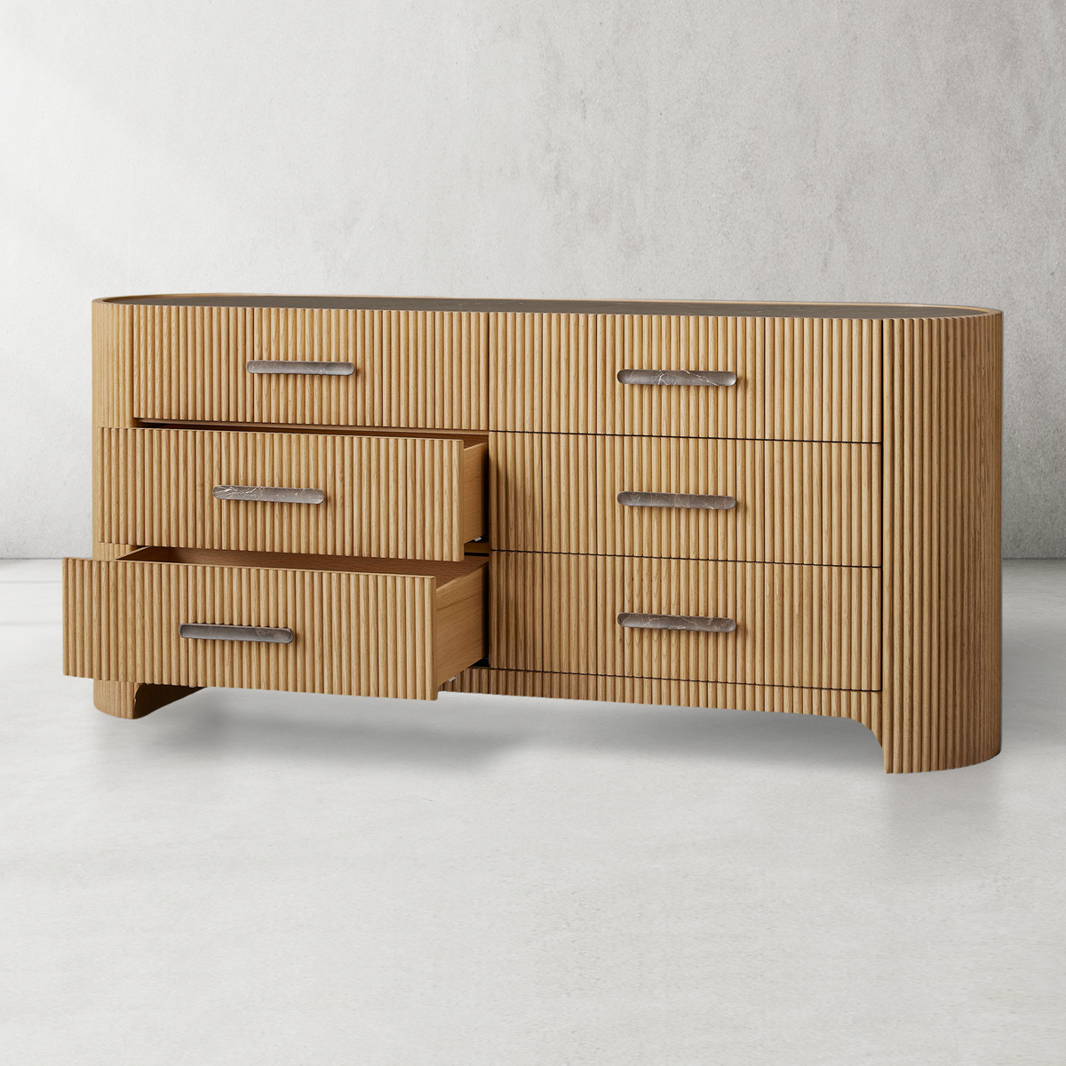 Astor Six Drawer Dresser-Lamp Modern