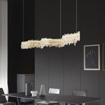 Savoy Crystal Cluster Linear Chandelier