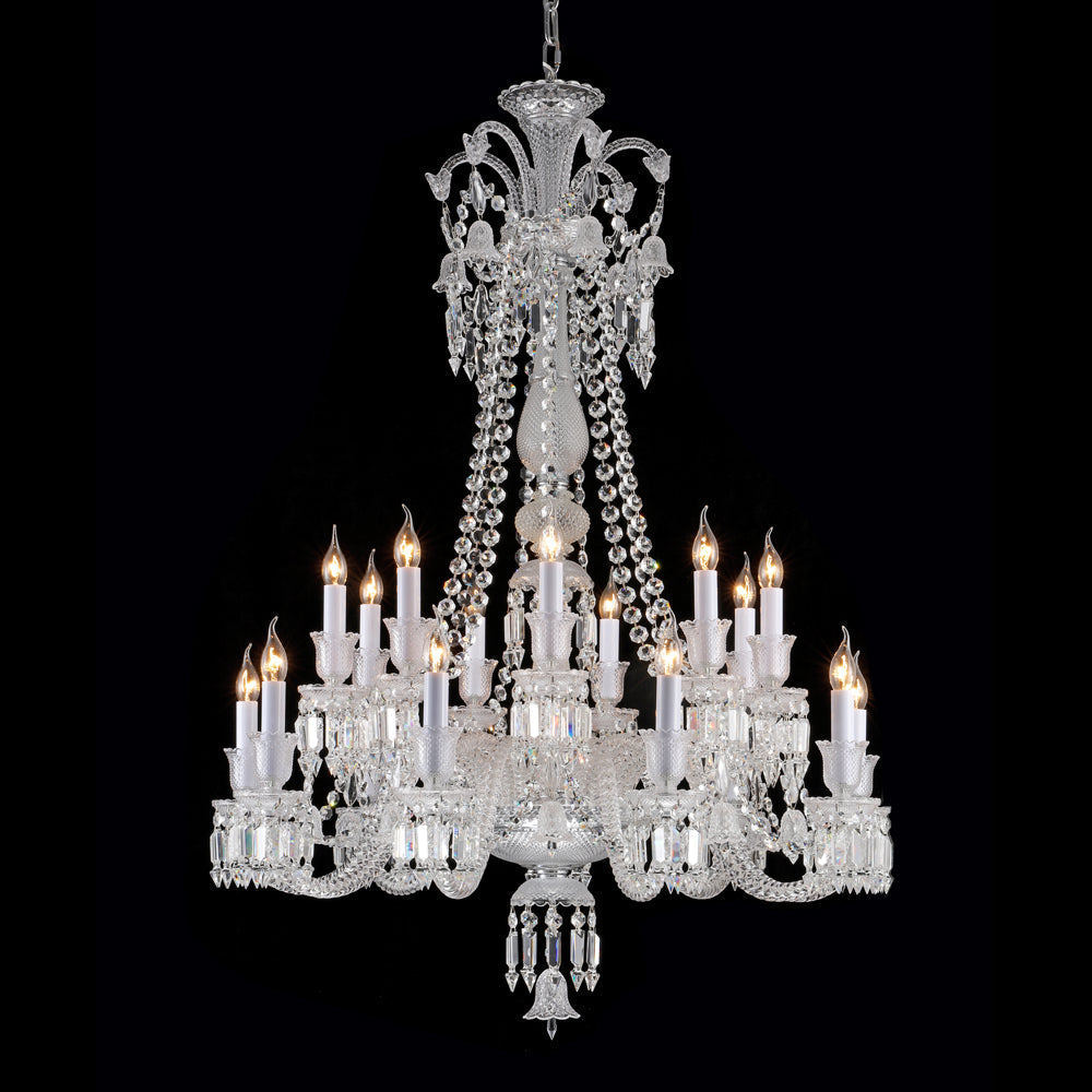 Long Neck Zenith Lamp Modern Crystal Chandelier