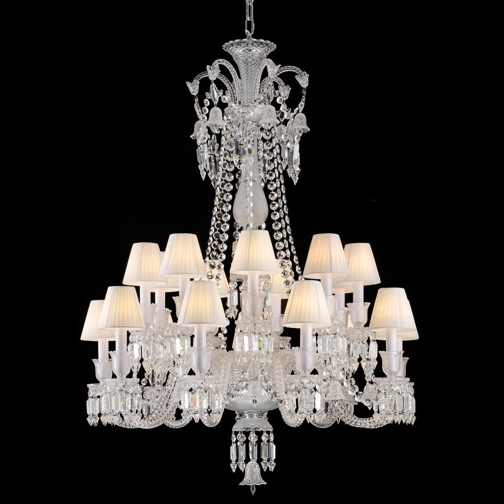Long Neck Zenith Lamp Modern Crystal Chandelier