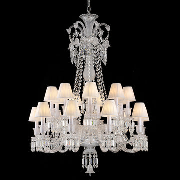 Long Neck Zenith Lamp Modern Crystal Chandelier
