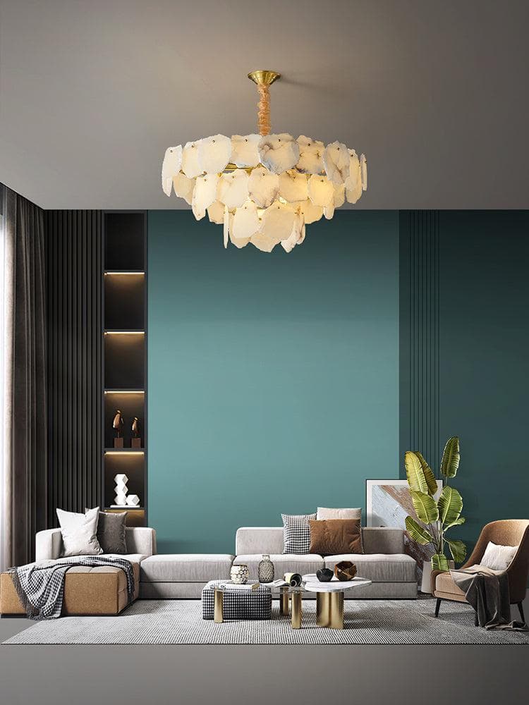 Alabaster Moira Modern Multi-Layer Chandelier
