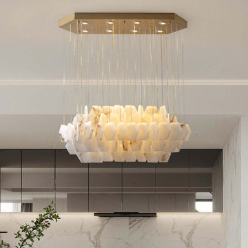 Moona Alabaster Modern Chandelier