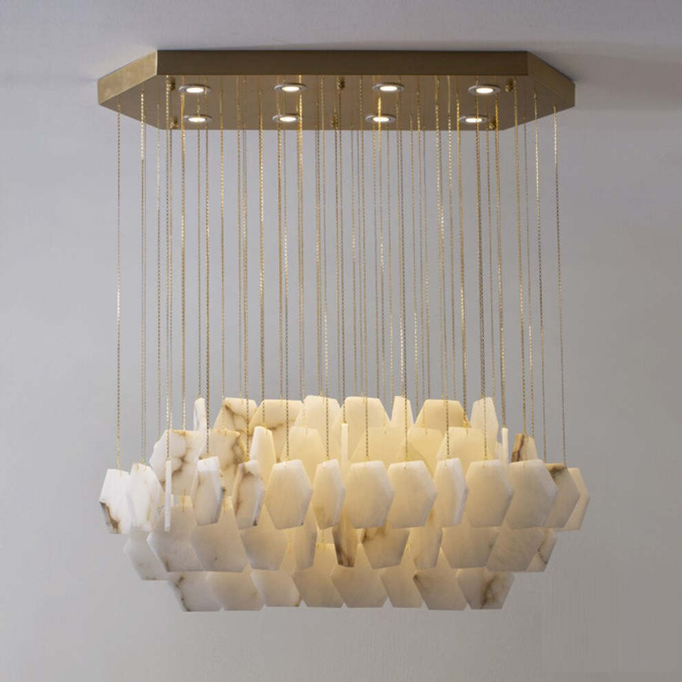 Moona Alabaster Modern Chandelier