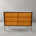 Hand-Forged Metal Frame Rattan 6-Drawer Side Cabinet - Lamp Modern