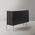 Hand-Forged Metal Frame Rattan 6-Drawer Side Cabinet - Lamp Modern