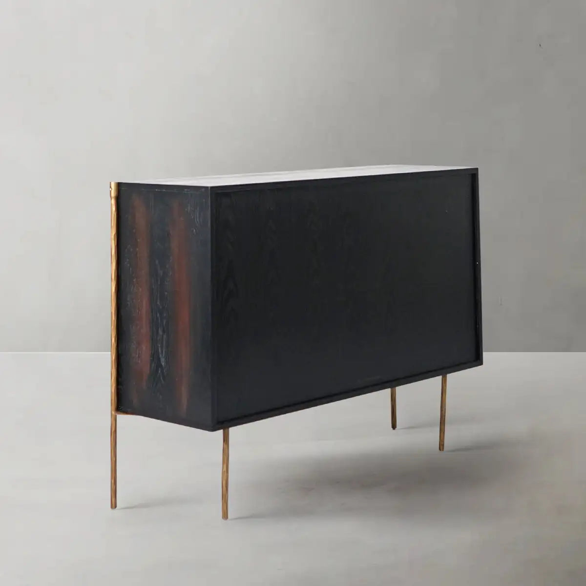 Hand-Forged Metal Frame Rattan 6-Drawer Side Cabinet - Lamp Modern