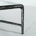 Hand-Forged Glass Rectangular Coffee Table - Lamp Modern