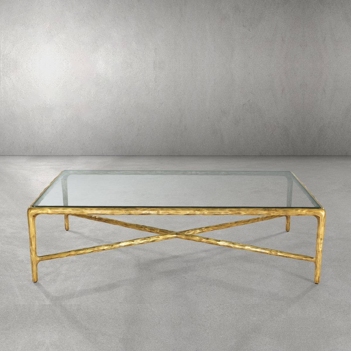 Thaddies Glass Rectangular Coffee Table-Lamp Modern