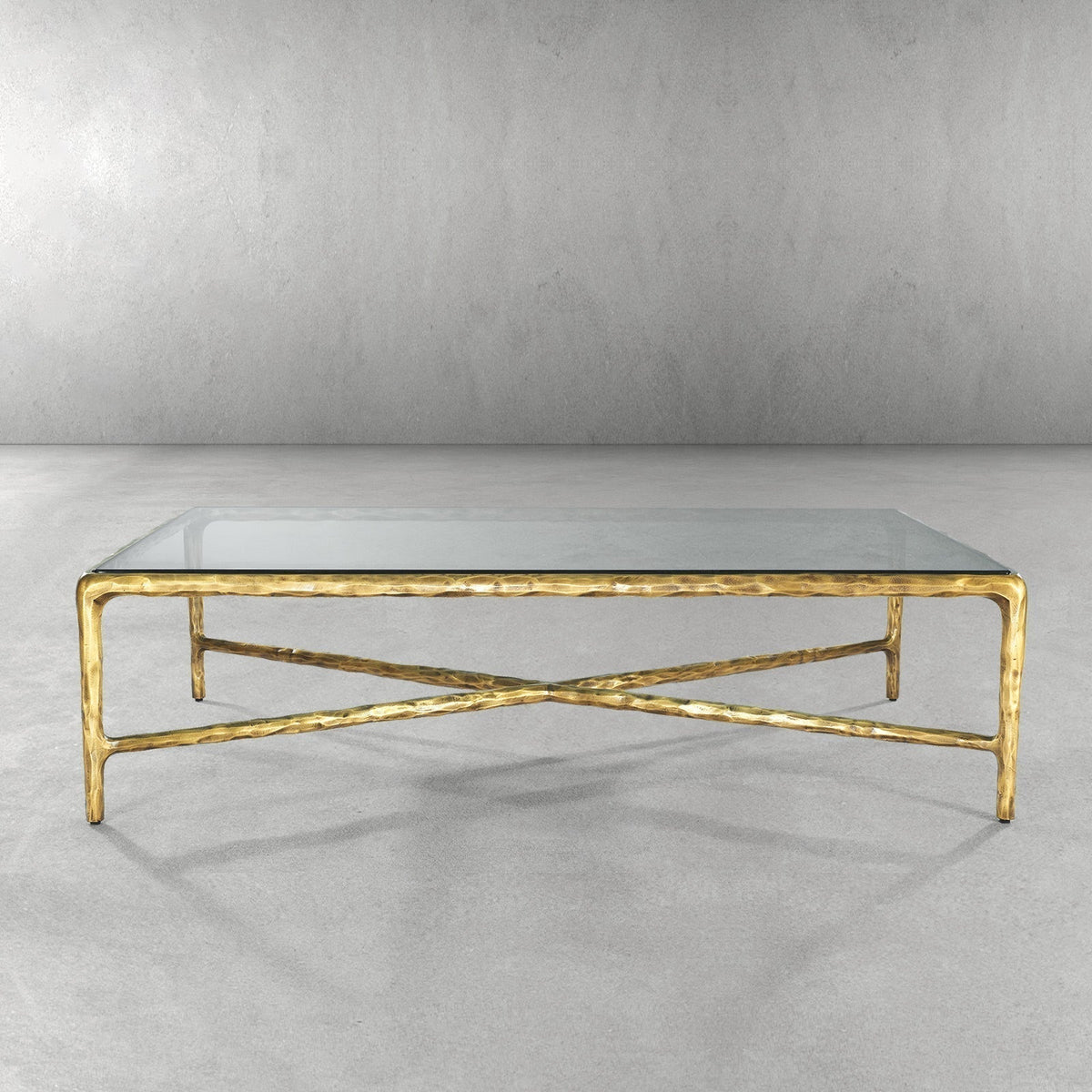 Thaddies Glass Rectangular Coffee Table-Lamp Modern