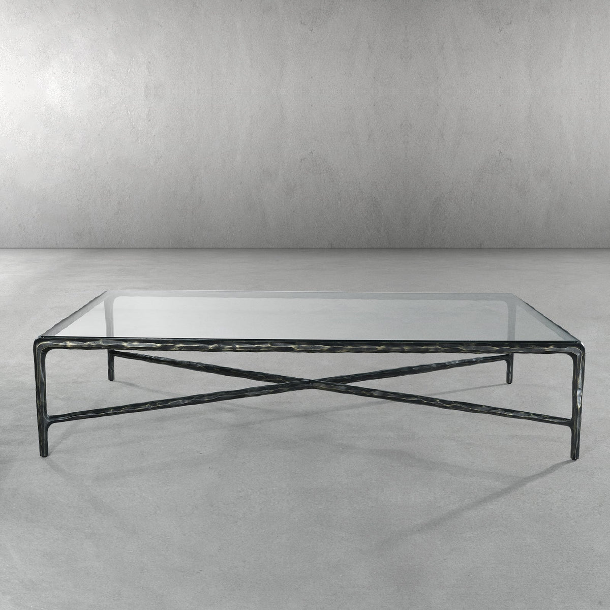 Thaddies Glass Rectangular Coffee Table-Lamp Modern