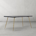 Thaddies Vintage Style Metal Frame Dining Table-Lamp Modern