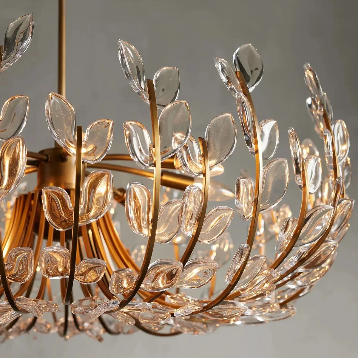Adela Glass Petal 6 Light Chandelier - lampmodern