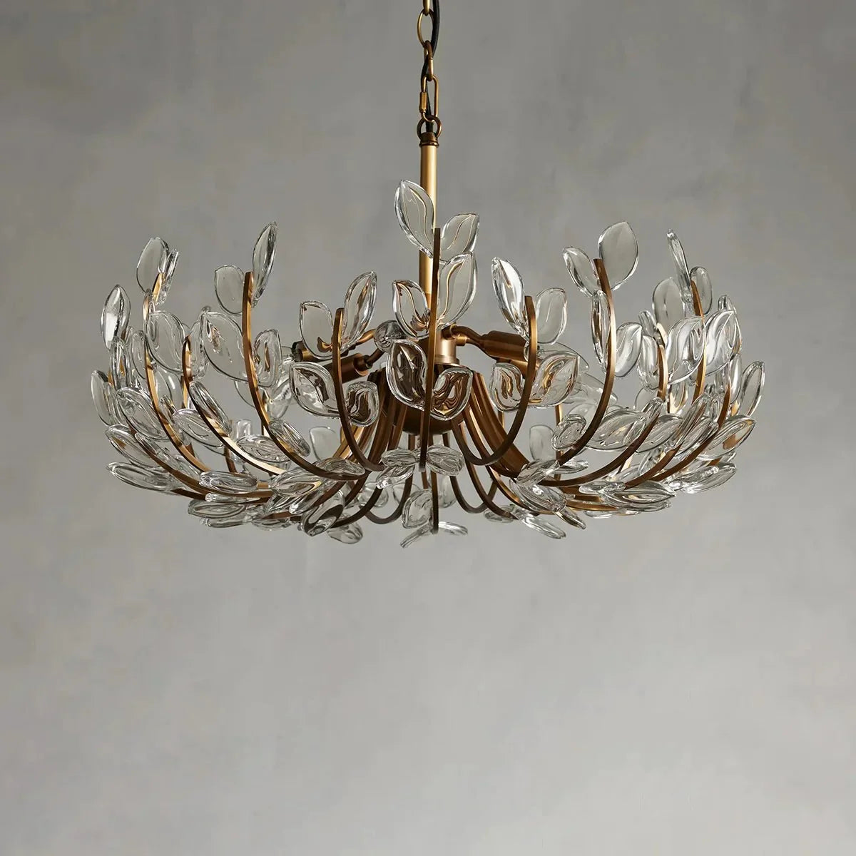 Adela Glass Petal 6 Light Chandelier - lampmodern