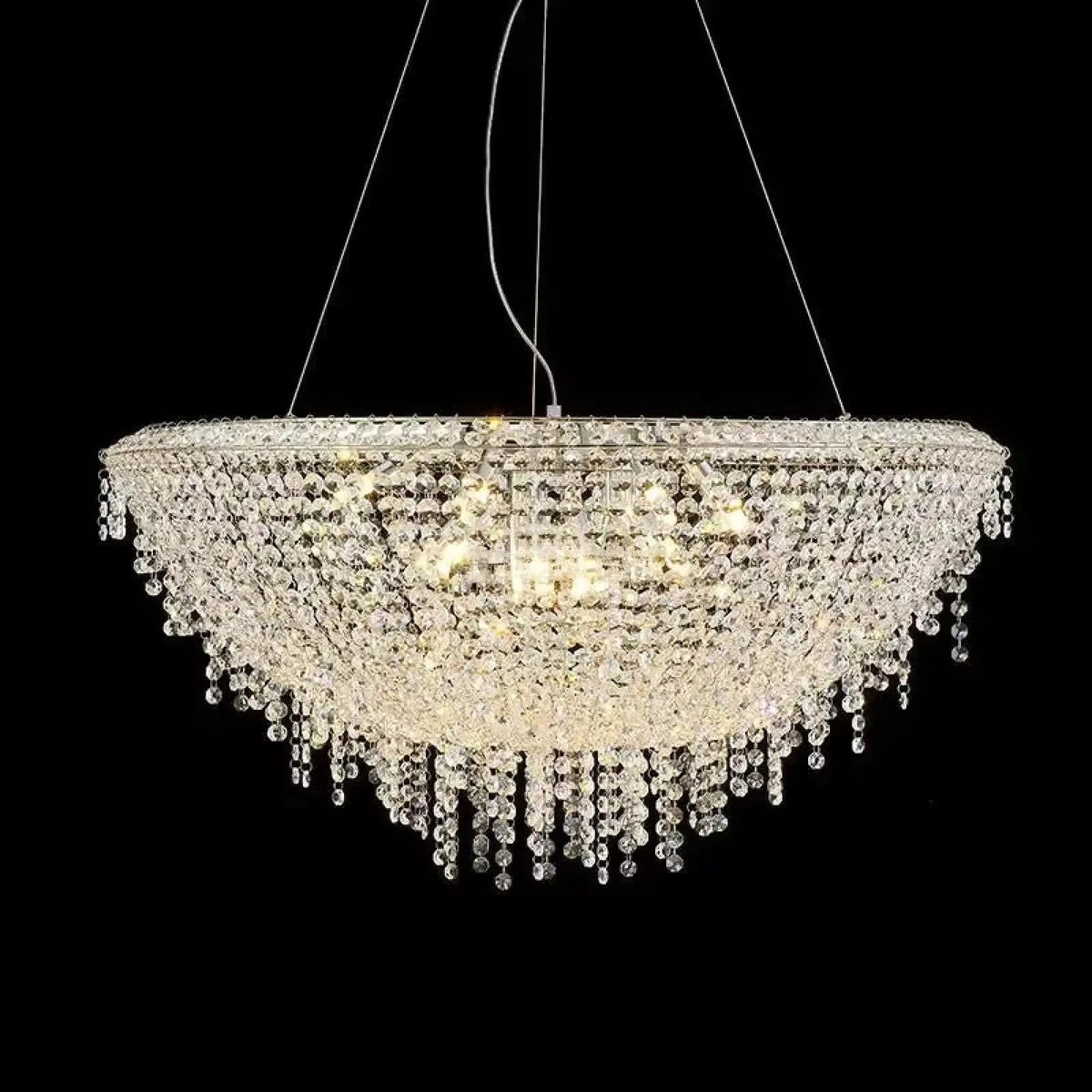 Adena Crystal Tassel Chandelier - lampmodern