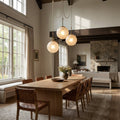 Agnes Multi - Globe Ribbed Opal Glass Chandelier - lampmodern