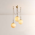 Agnes Multi - Globe Ribbed Opal Glass Chandelier - lampmodern