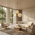 Agnes Multi - Globe Ribbed Opal Glass Chandelier - lampmodern