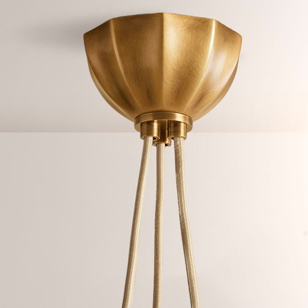 Agnes Multi - Globe Ribbed Opal Glass Chandelier - lampmodern