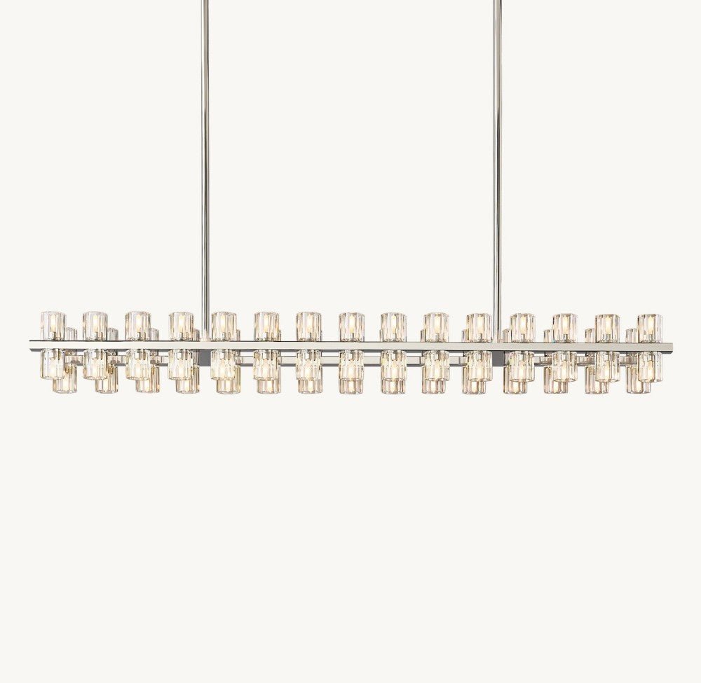 Akachon Rectangular Chandelier 54" - lampmodern
