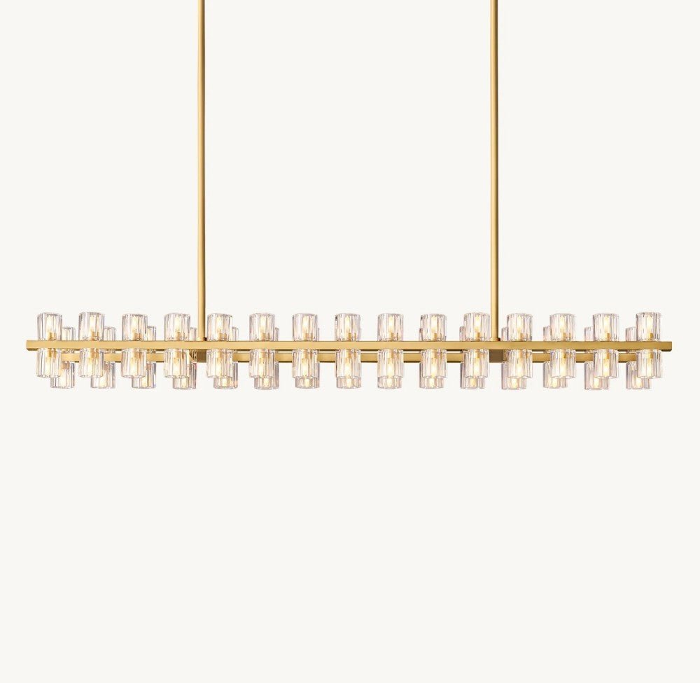 Akachon Rectangular Chandelier 54" - lampmodern