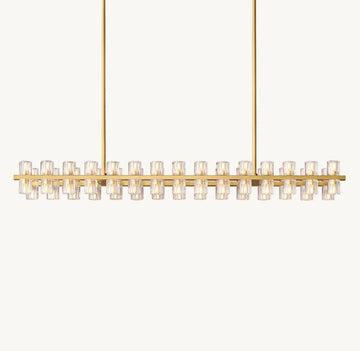 Akachon Rectangular Chandelier 54" - lampmodern
