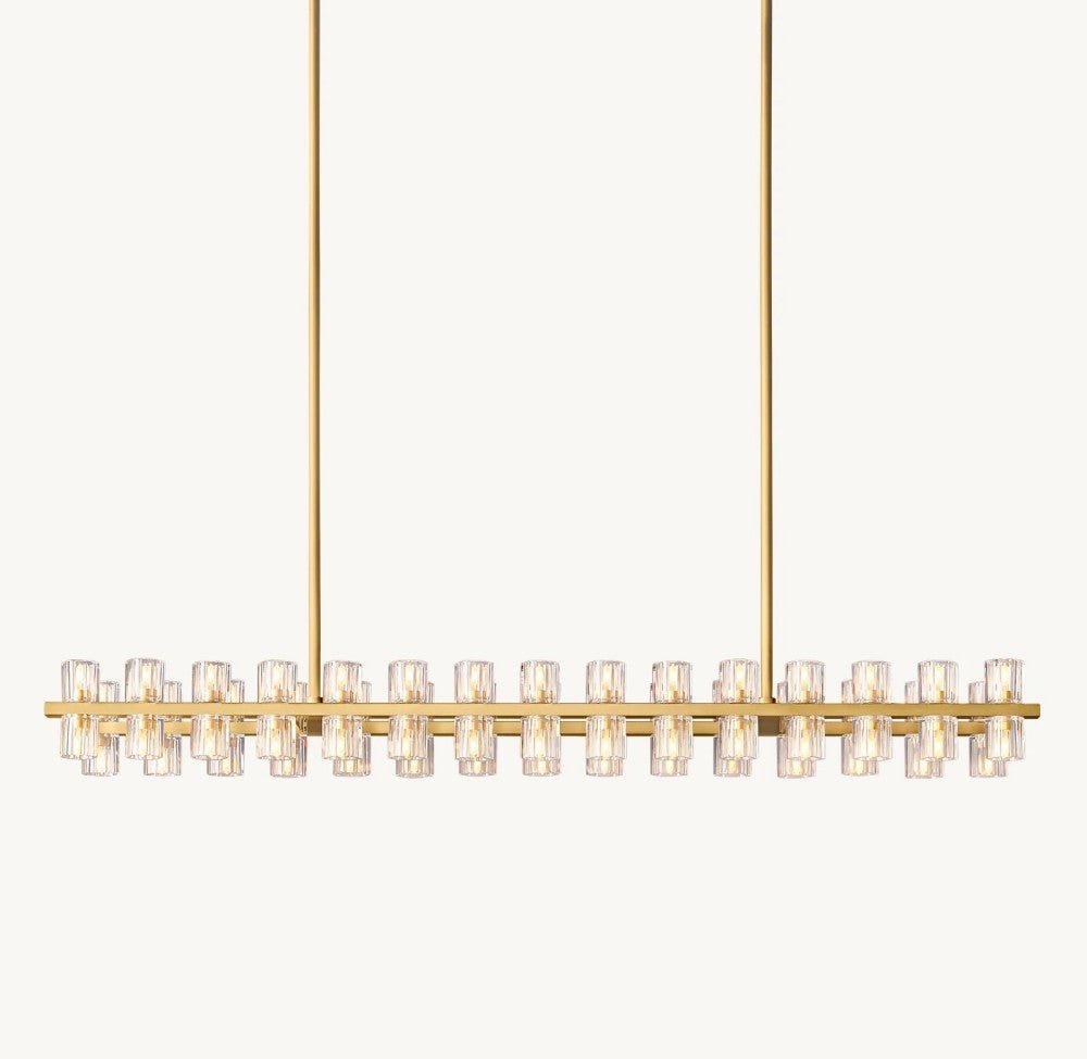 Akachon Rectangular Chandelier 54" - lampmodern