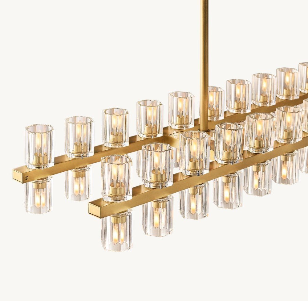 Akachon Rectangular Chandelier 54" - lampmodern