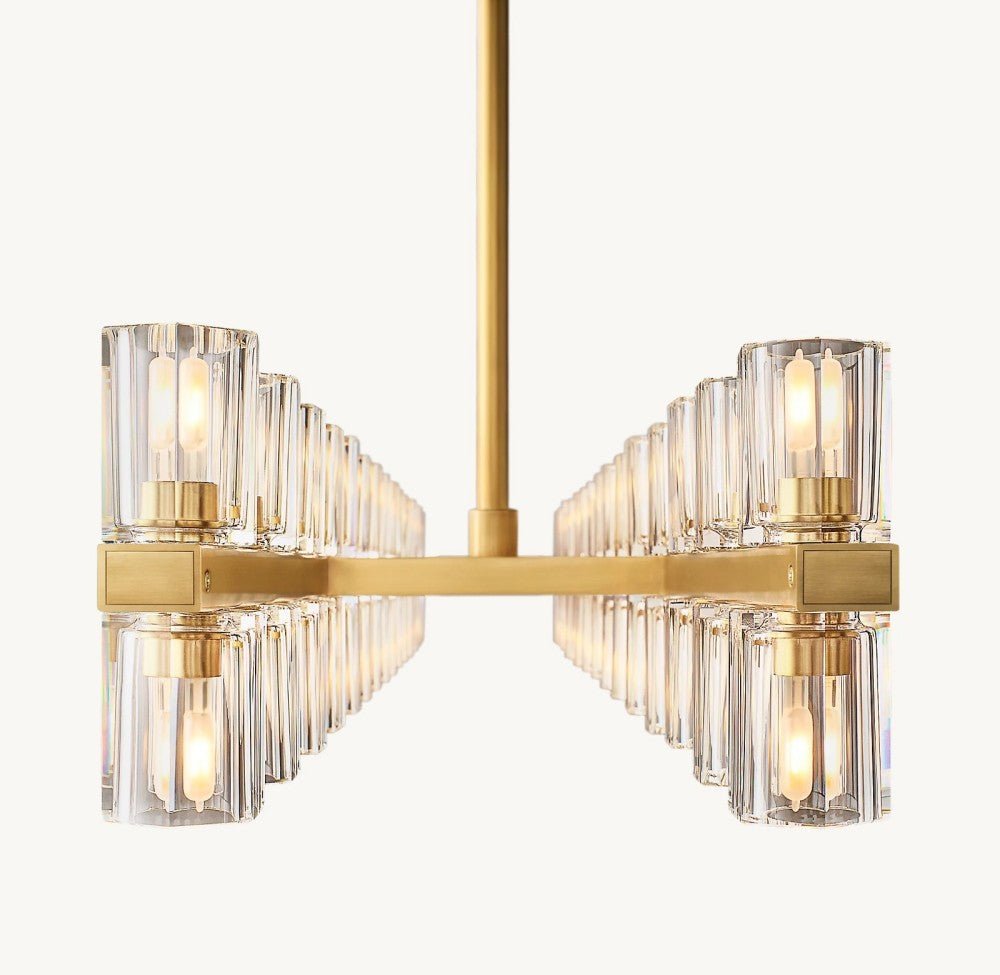 Akachon Rectangular Chandelier 54" - lampmodern