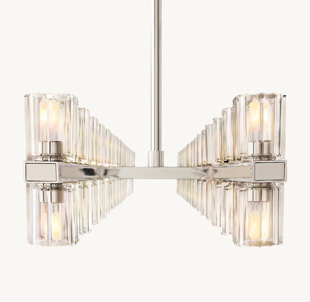 Akachon Rectangular Chandelier 54" - lampmodern