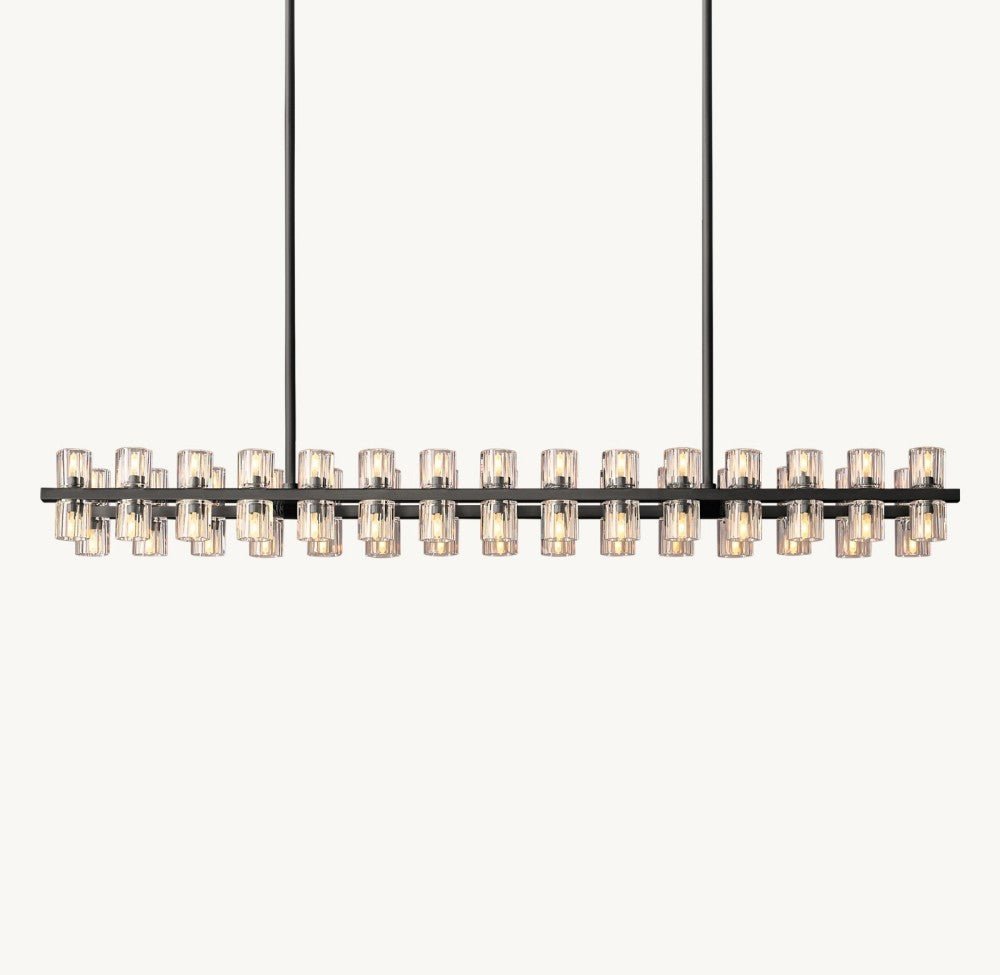 Akachon Rectangular Chandelier 54" - lampmodern