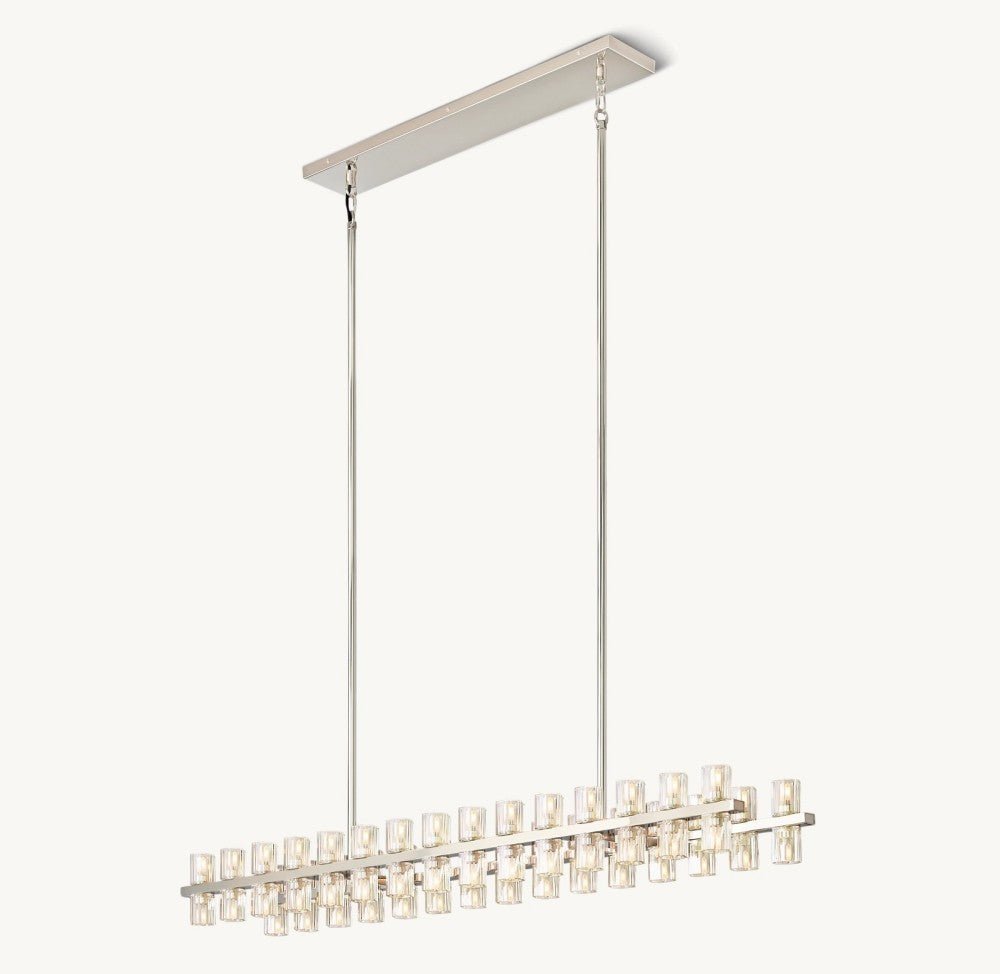 Akachon Rectangular Chandelier 54" - lampmodern