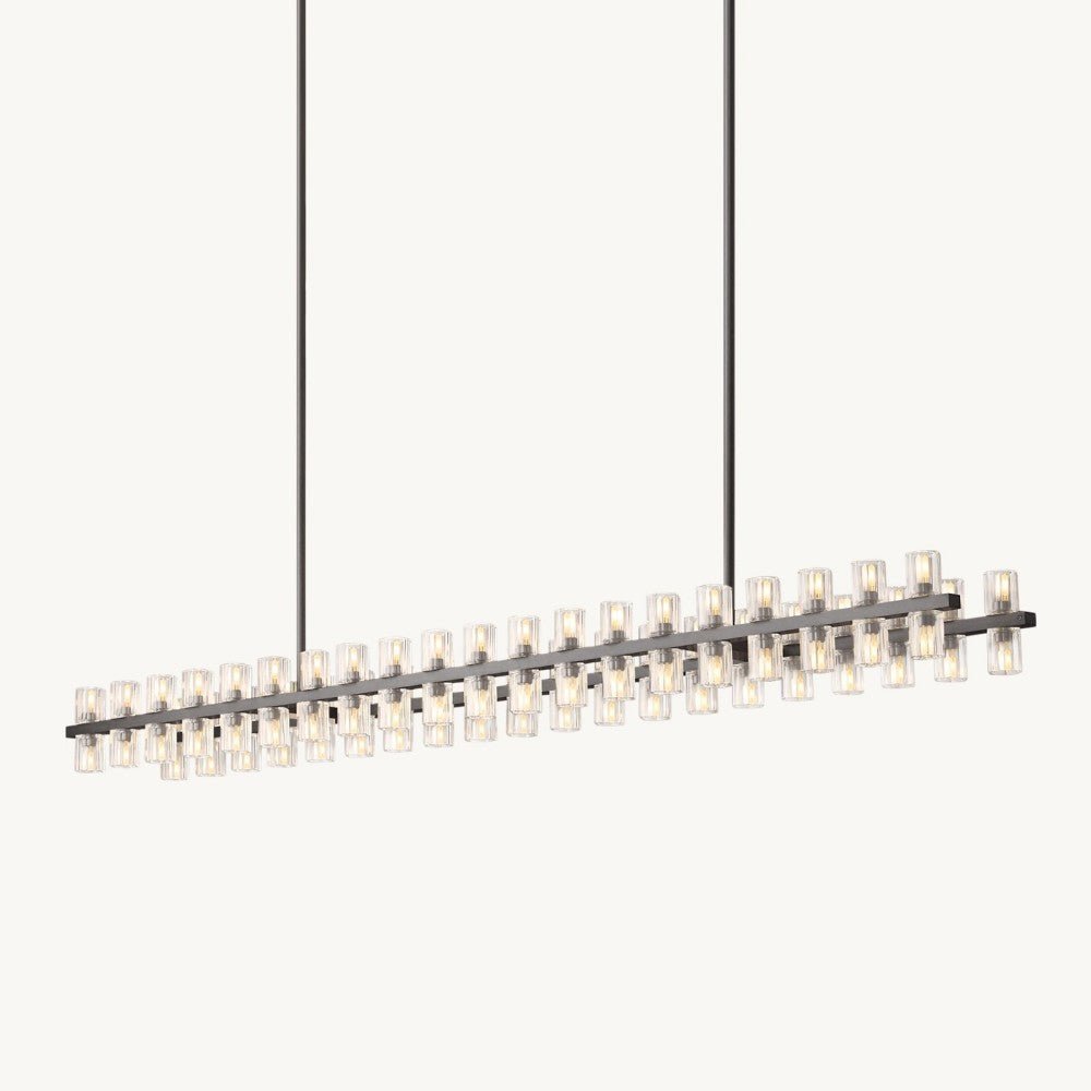Akachon Rectangular Chandelier 72" - lampmodern