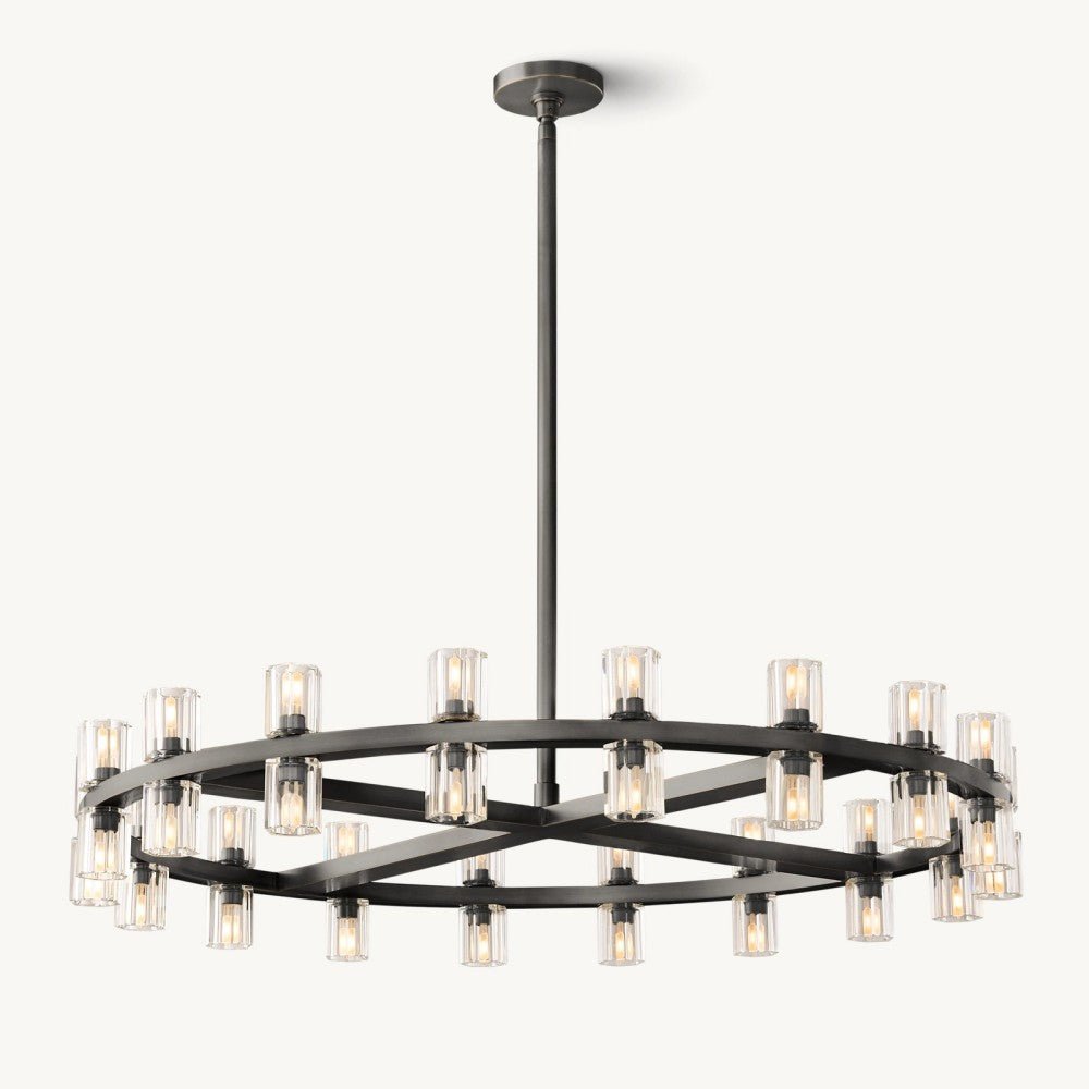 Akachon Round Chandelier 36" - lampmodern