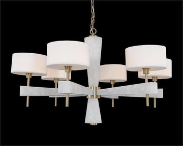Alabaster Six - Light Chandelier - lampmodern