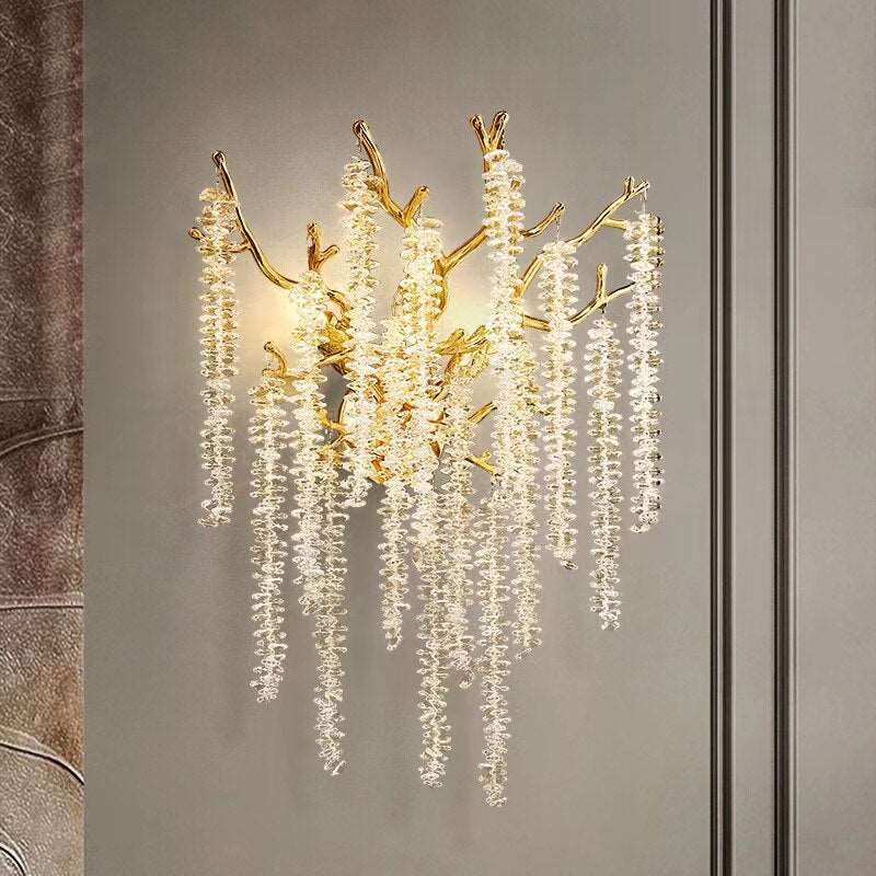 Albero Crystal Tassel Sconce - lampmodern